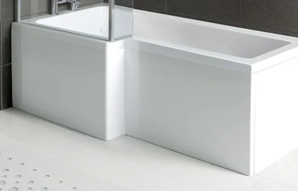 Novello 1700mm L Shape Front Bath Panel - White
