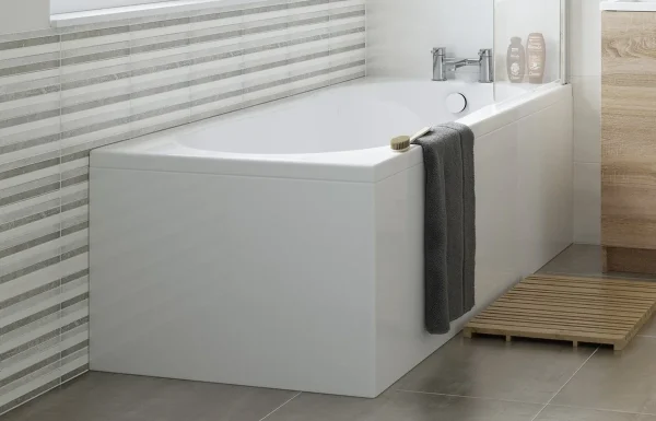 Novello 1810 x 810mm One-Piece Bath Panel - White Gloss