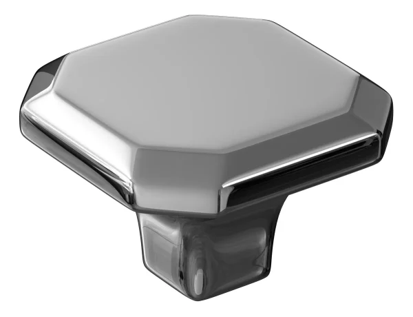 Novello 34mm Octagonal Deco Knob - Chrome