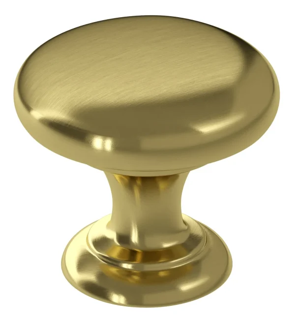 Novello 38mm Round Knob Handle - Brushed Brass