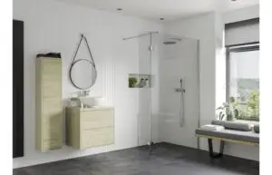 Walk in shower Room modern style wall hung units