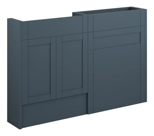 Novello Avelis 1236mm Slim Basin & Wc Unit Pack - Matt Arley Blue (Grey Cab)