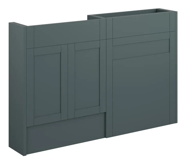 Novello Avelis 1236mm Slim Basin & Wc Unit Pack - Matt Green Camo (Grey Cab)
