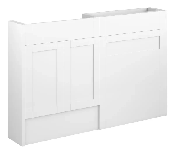 Novello Avelis 1236mm Slim Basin & Wc Unit Pack - Matt White (Oak Cab)