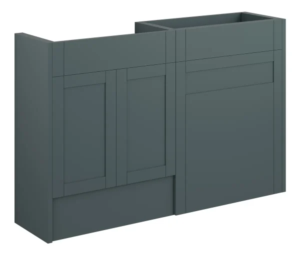 Novello Avelis 1236mm Standard Basin & Wc Unit Pack - Matt Green Camo (Oak Cab)