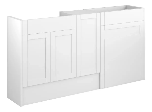 Novello Avelis 1536mm Standard Basin, Wc & 1 Door Unit Pack - Matt White (Oak Cab)