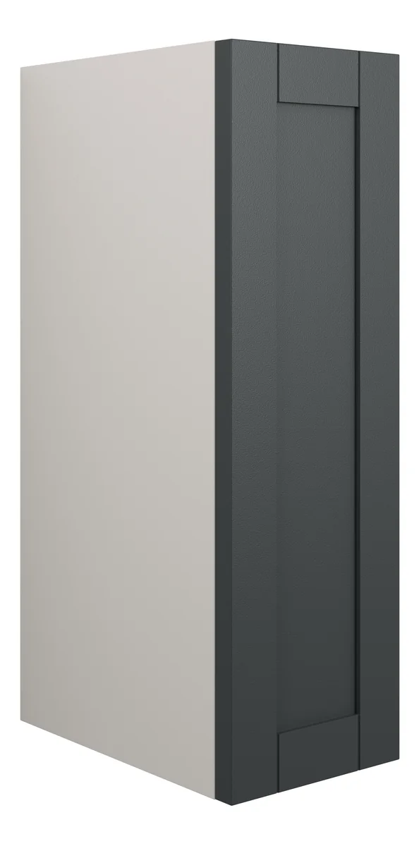 Novello Avelis 200mm Standard Toilet Roll Unit - Matt Graphite Grey (Grey Cab)