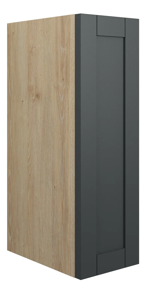 Novello Avelis 200mm Standard Toilet Roll Unit - Matt Graphite Grey (Oak Cab)