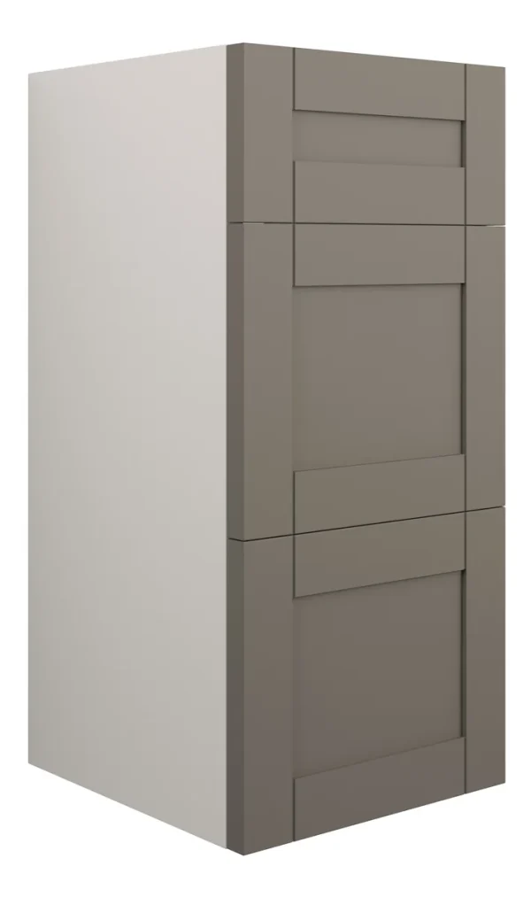 Novello Avelis 300mm Standard 3 Drawer Unit - Matt Stone (Grey Cab)