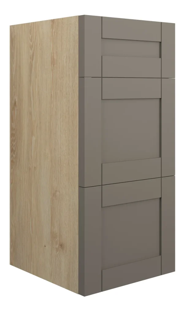Novello Avelis 300mm Standard 3 Drawer Unit - Matt Stone (Oak Cab)
