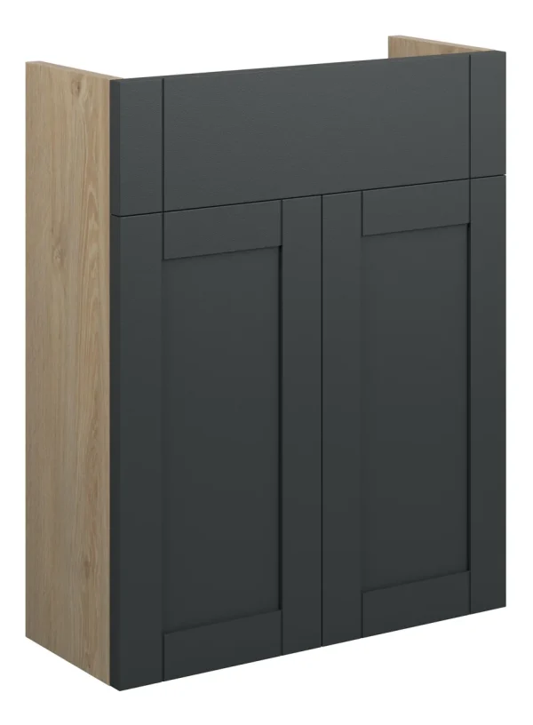 Novello Avelis 500mm Slim Basin Unit - Matt Graphite Grey (Oak Cab)