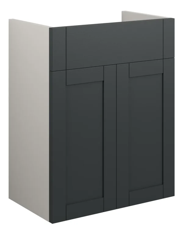 Novello Avelis 500mm Standard Basin Unit - Matt Graphite Grey (Grey Cab)