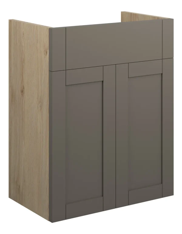 Novello Avelis 500mm Standard Basin Unit - Matt Stone (Oak Cab)
