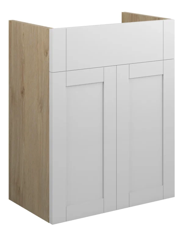 Novello Avelis 500mm Standard Basin Unit - Matt White (Oak Cab)