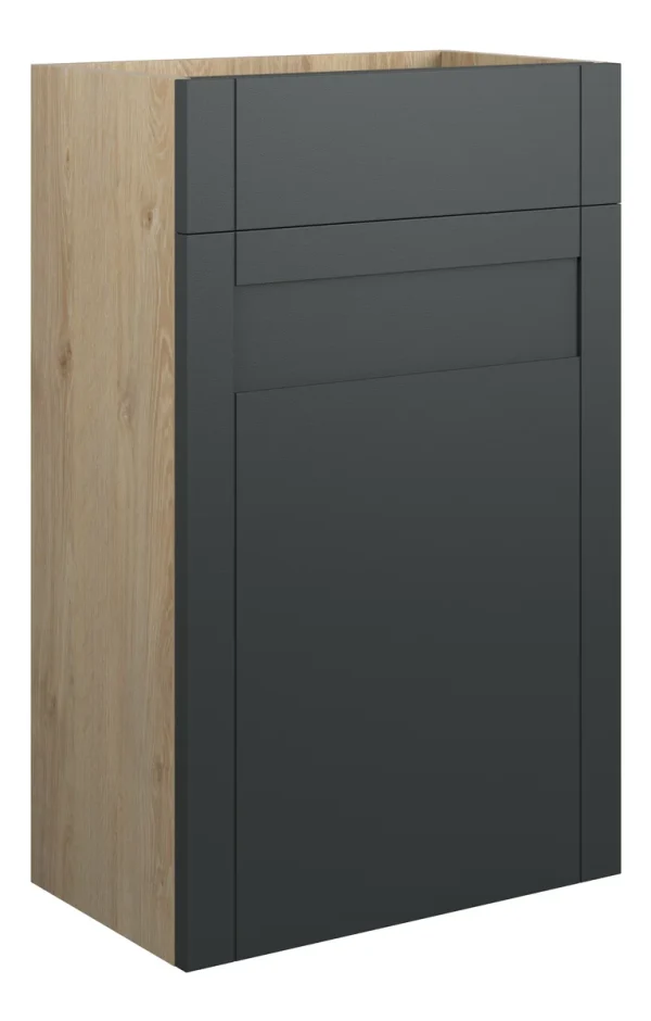Novello Avelis 500mm Standard Wc Unit - Matt Graphite Grey (Oak Cab)
