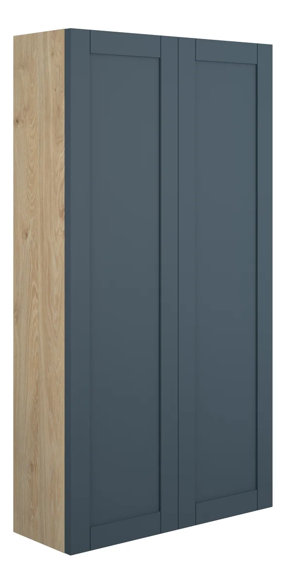 Novello Avelis 600mm Slim 2 Door Storage Unit - Matt Arley Blue (Oak Cab)