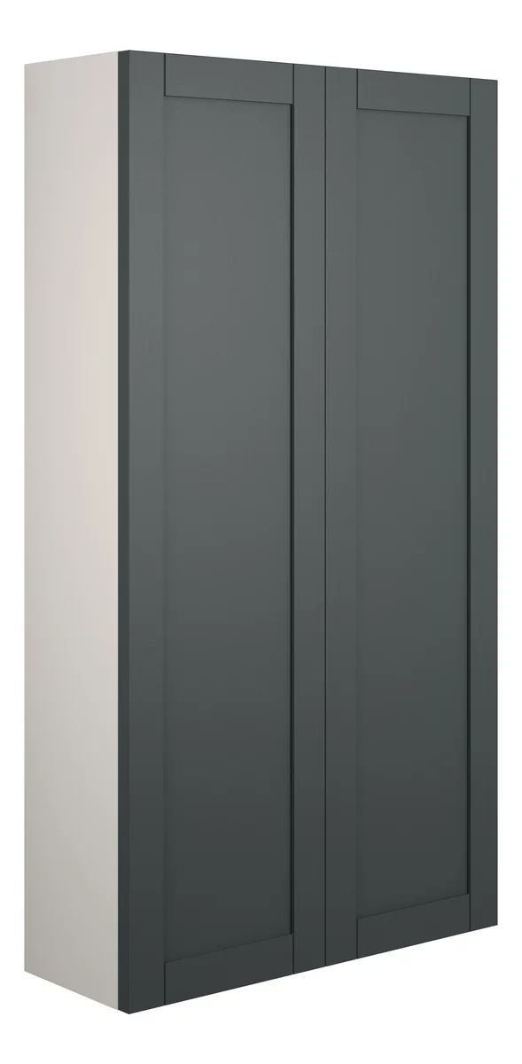 Novello Avelis 600mm Slim 2 Door Storage Unit - Matt Graphite Grey (Grey Cab)