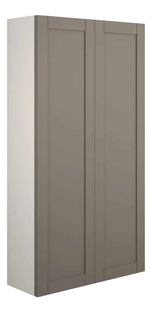 Novello Avelis 600mm Slim 2 Door Storage Unit - Matt Stone (Grey Cab)