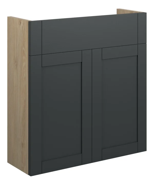 Novello Avelis 600mm Slim Basin Unit - Matt Graphite Grey (Oak Cab)