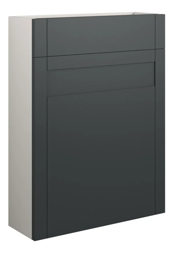 Novello Avelis 600mm Slim Wc Unit - Matt Graphite Grey (Grey Cab)