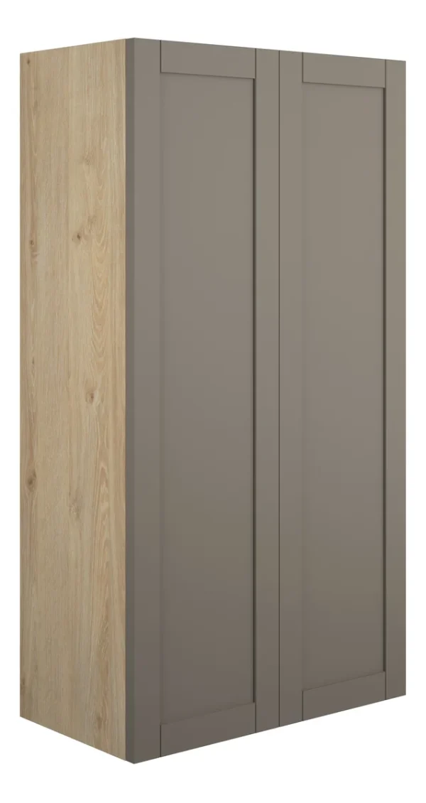 Novello Avelis 600mm Standard 2 Door Storage Unit - Matt Stone (Oak Cab)