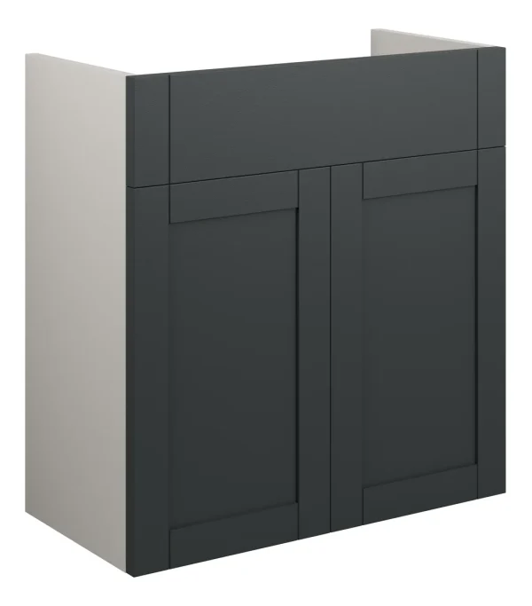 Novello Avelis 600mm Standard Basin Unit - Matt Graphite Grey (Grey Cab)