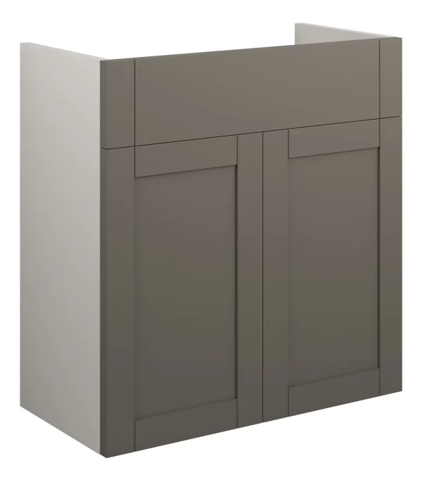 Novello Avelis 600mm Standard Basin Unit - Matt Stone (Grey Cab)