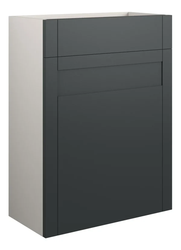 Novello Avelis 600mm Standard Wc Unit - Matt Graphite Grey (Grey Cab)