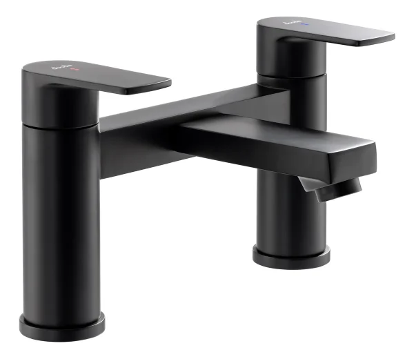 Abode Aquip Deck Mounted Bath Filler - Matt Black