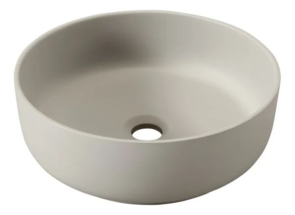 Abode Cava 375mm Round Basin - Pebble Grey