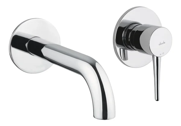 Abode Chao Wall Mounted 2-Hole Bath Mixer - Chrome