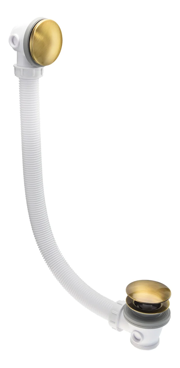 Abode Euphoria Bath Overflow & Clicker Waste - Antique Brass