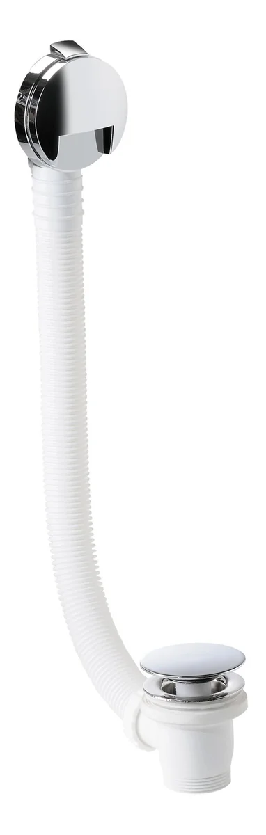 Abode Euphoria Bath Overflow Filler & Clicker Waste - Chrome