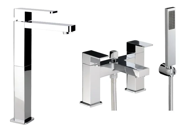 Abode Fervour Pack Offer 4 (Tall Basin Mixer & Bath/Shower Mixer) - Chrome