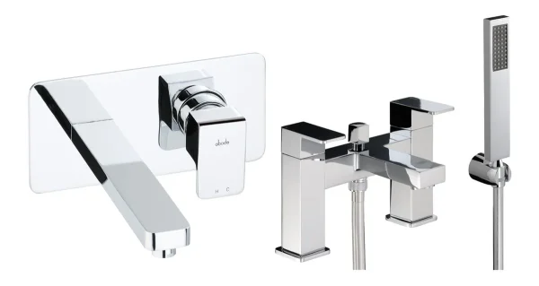 Abode Fervour Pack Offer 6 (Wall Mounted Basin Mixer & Bath/Shower Mixer) - Chrome