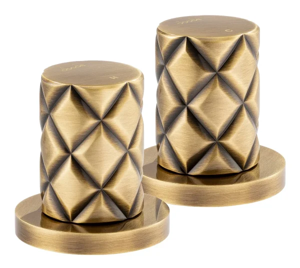 Abode Kite Deck Mounted Panel Valves - Antique Brass