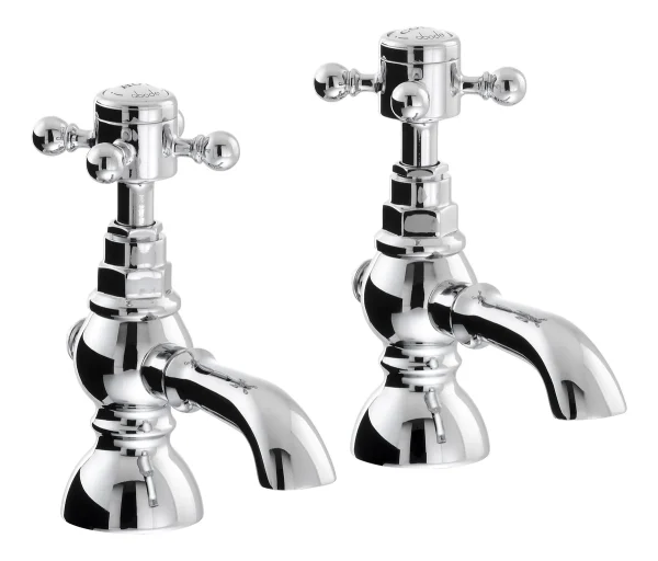 Abode Sentiment Basin Pillar Taps - Chrome