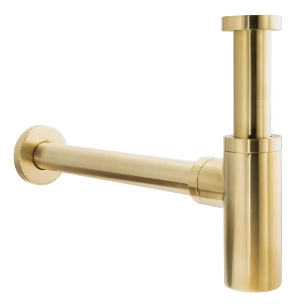 Abode Uno Basin Bottle Trap - Brushed Brass