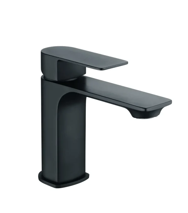 Novello Carvix Basin Mixer & Waste - Matt Black