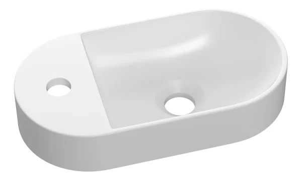 Novello Clavon 380 x 200mm Mini Resin Washbowl - White