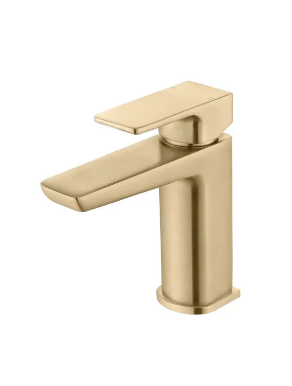 Novello Cylora Basin Mixer & Waste - Brushed Brass