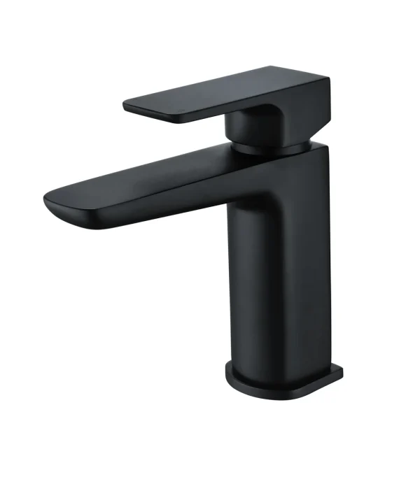Novello Cylora Basin Mixer & Waste - Matt Black