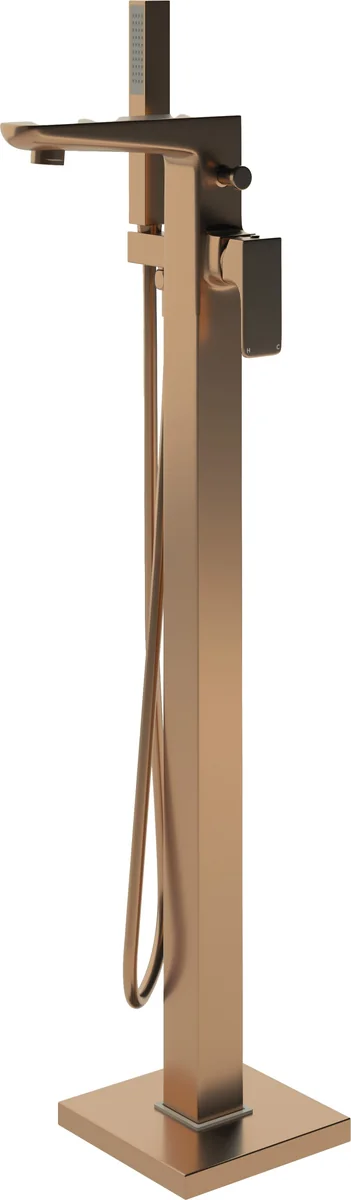 Novello Cylora Floor Standing Bath/Shower Mixer - Brushed Bronze