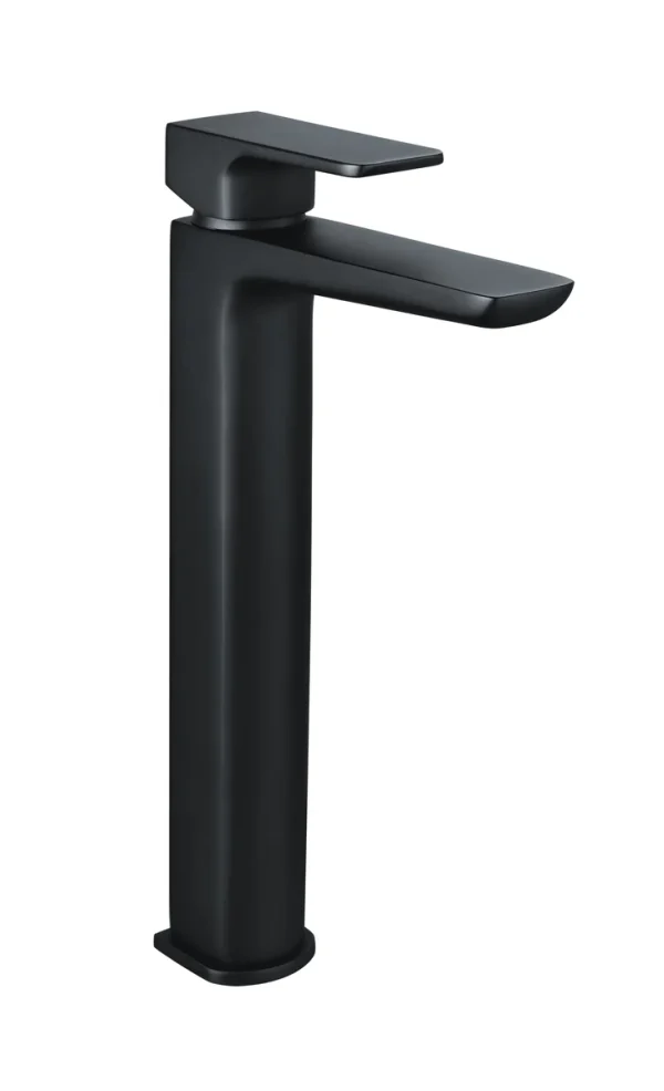 Novello Cylora Tall Basin Mixer - Matt Black