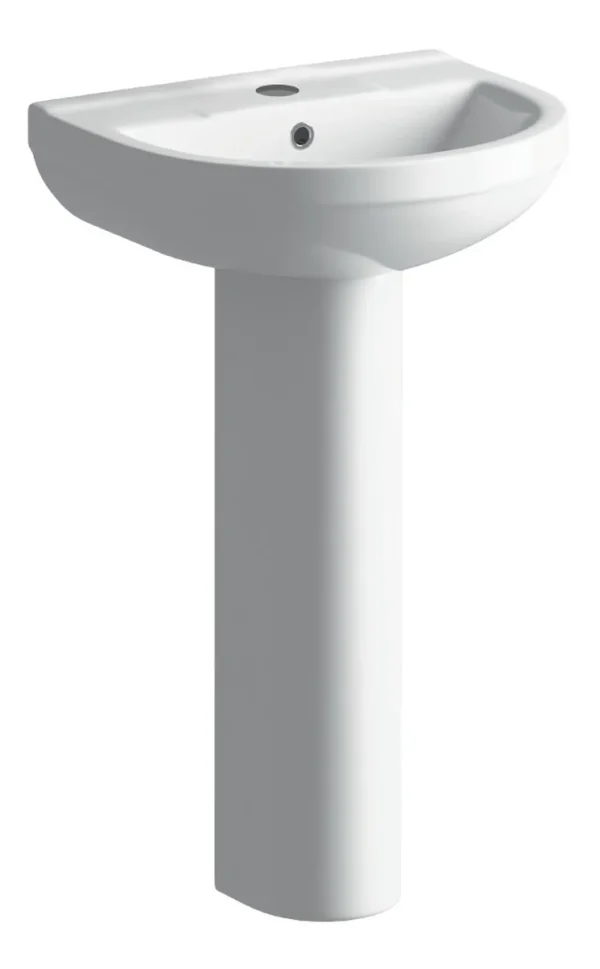 Novello Dexira 500 x 390mm 1TH Basin & Full Pedestal