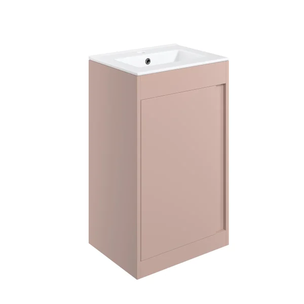 Novello Elarix 510mm Floor Standing Unit Inc. Basin - Matt Antique Rose