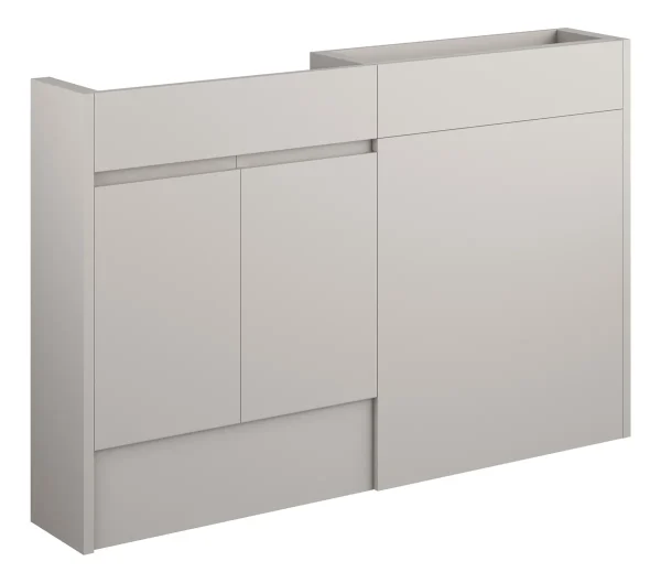 Novello Eonira 1236mm Slim Basin & Wc Unit Pack - Matt Dove Grey (Oak Cab)