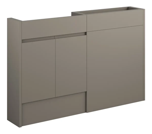 Novello Eonira 1236mm Slim Basin & Wc Unit Pack - Matt Stone (Oak Cab)