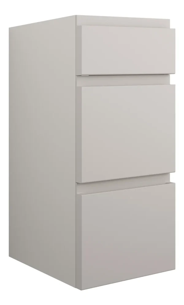 Novello Eonira 300mm Standard 3 Drawer Unit - Matt Dove Grey (Grey Cab)