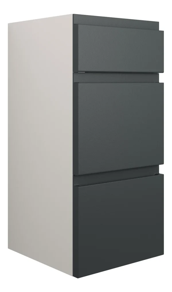 Novello Eonira 300mm Standard 3 Drawer Unit - Matt Graphite Grey (Grey Cab)
